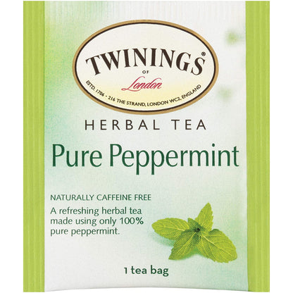 Twinings of London Pure Peppermint Herbal Tea Bags, 20 Count (Pack of 1)