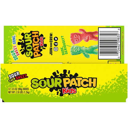 (Price/Case)Sour Patch Kids Soft and Chewy Candy 3.5 Ounces - 12 per Case