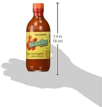 Valentina Hot & Extra Hot Sauce , Black & Yellow Label 12,5 Oz (Pack of 2)