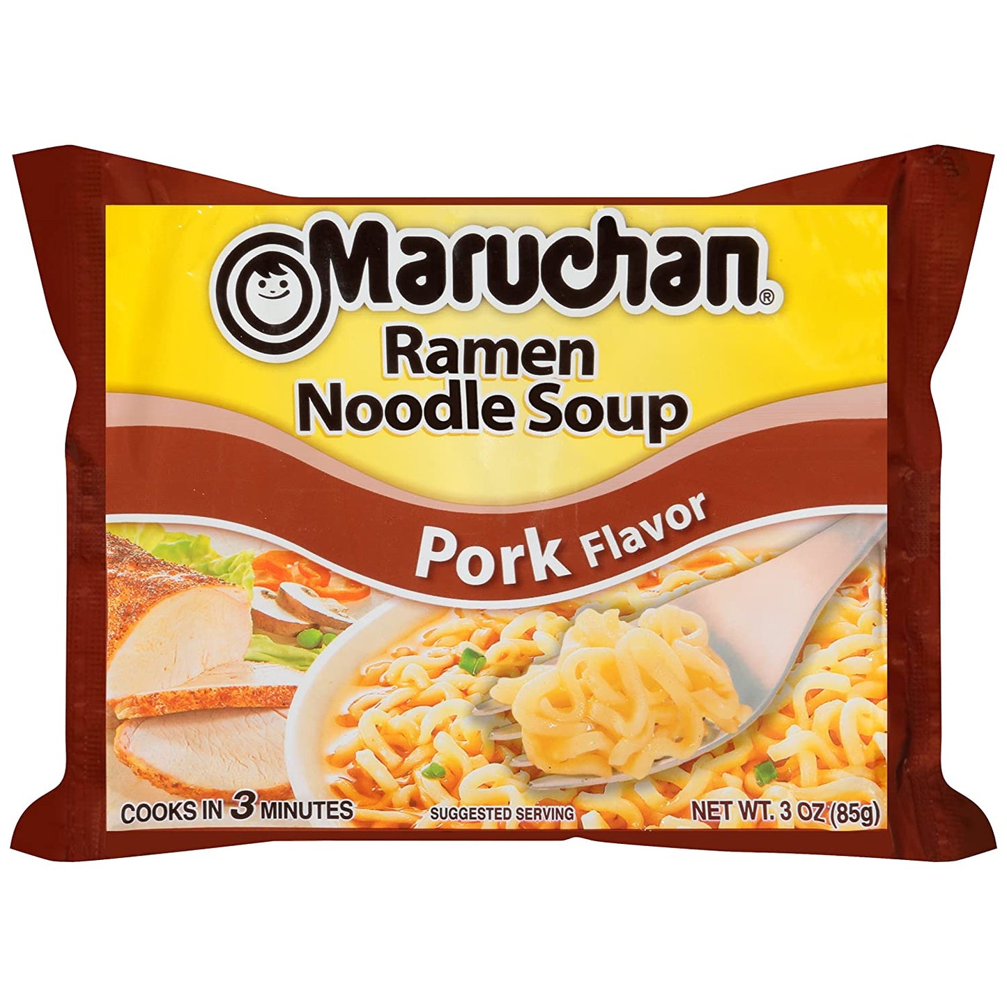 Maruchan Ramen Pork Flavor, 3.0 Oz(Pack of 24)