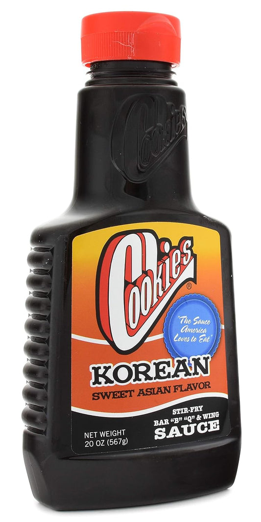 Cookies Korean Sweet Asian Flavor BBQ and Wing Sauce, 20 Ounce