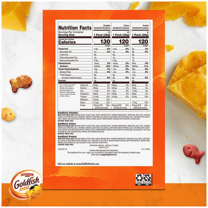 Goldfish Crackers Big Smiles Variety Pack with Cheddar, Colors, and Pretzels, Snack Packs, 30 Ct