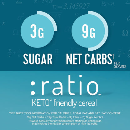 :Ratio Keto Friendly Cinnamon Cranberry Almond Crunch Breakfast Cereal, 9.7 OZ