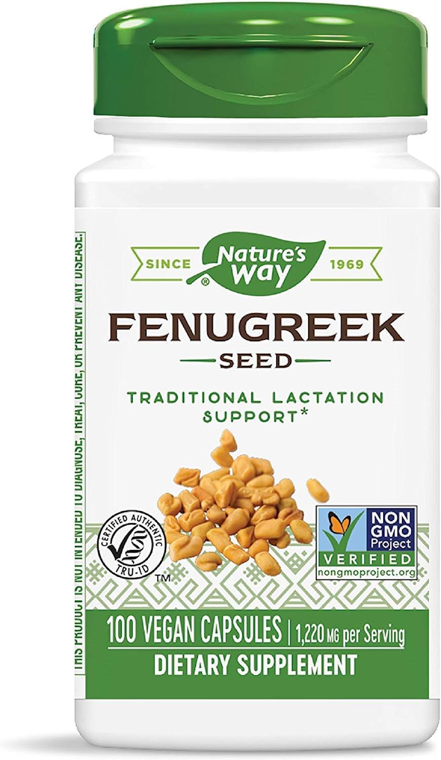 Premium Herbal Fenugreek Seed 610 Mg per Vegetarian Capsule, 100 Count