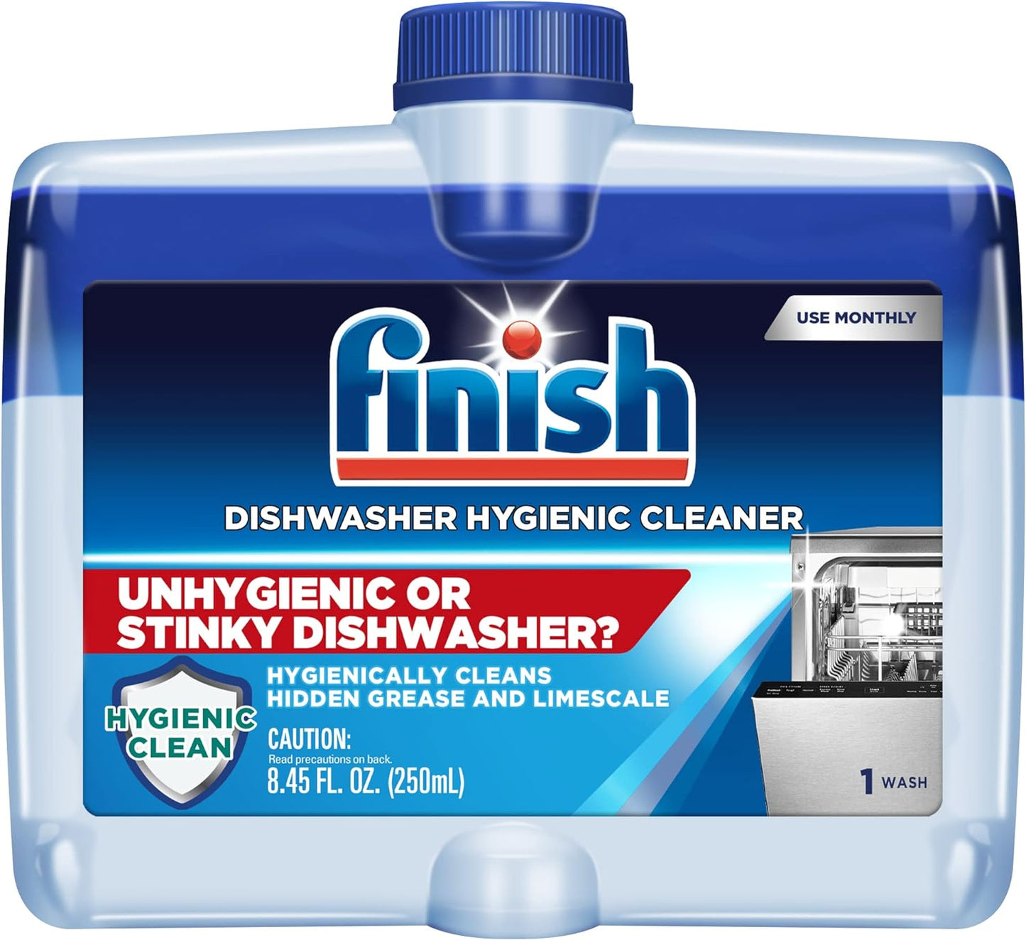 Finish Dual Action Dishwasher Cleaner: Fight Grease & Limescale, Fresh, 8.45Oz