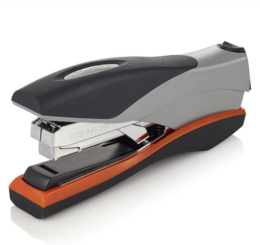 Swingline Stapler, Full Strip Desktop Stapler, 40 Sheet Capacity, Reduced Effort, Optima 40, Silver/Black/Orange (87845)