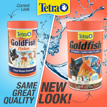 Tetrafin Goldfish Flakes 7.06 Ounces, Balanced Diet Fish Food