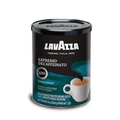 Lavazza Decaffeinated Espresso Ground Coffee, 8 Oz (Pack of 2)