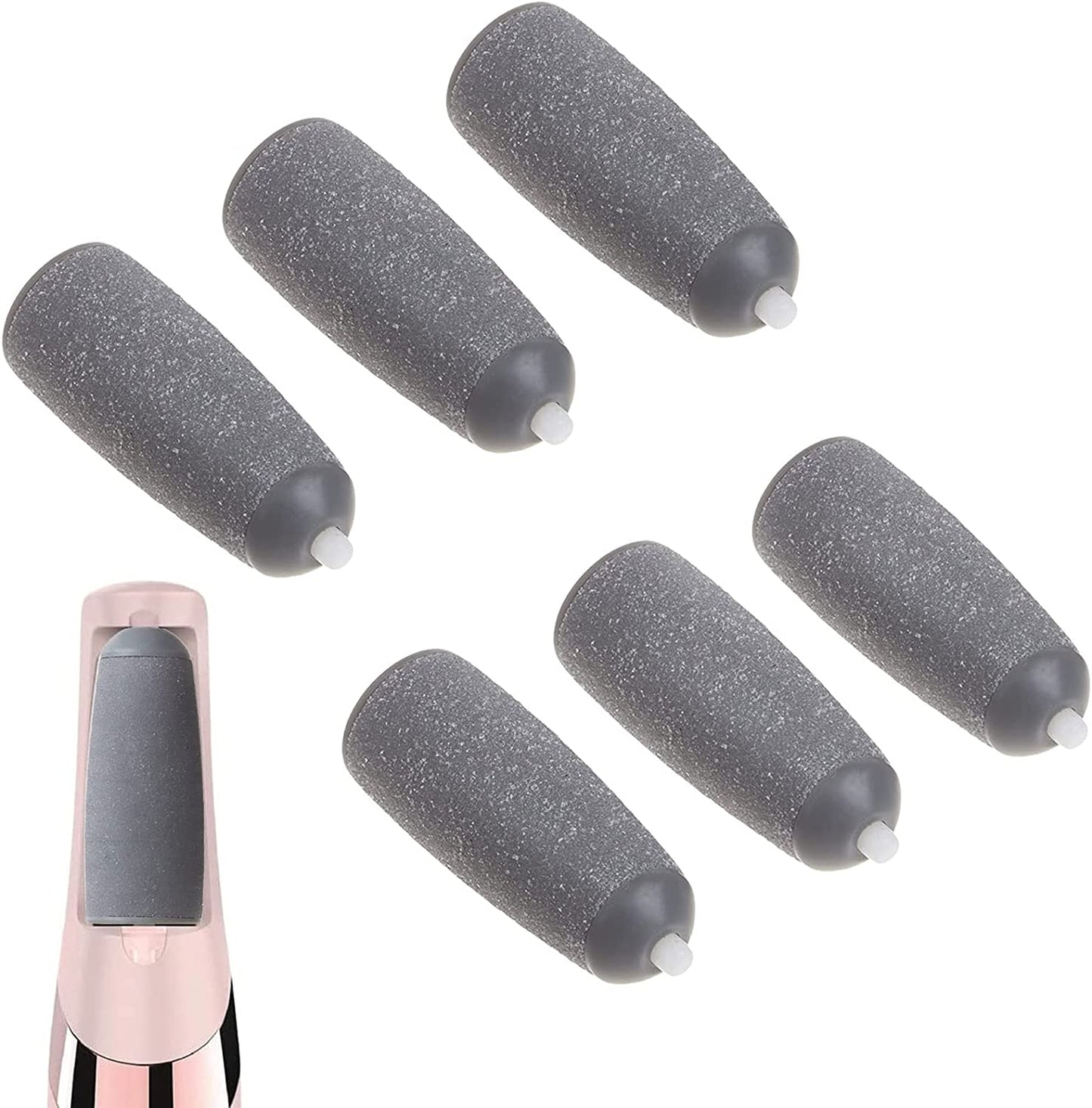 PAI4LEISI 6 Coarse Pedicures Replacement Heads for Flawless Pedi Electric Tool Foot File,Pedi Replacement Roller Head Fit Finishing Touch Flawless Pedi as Seen on TV