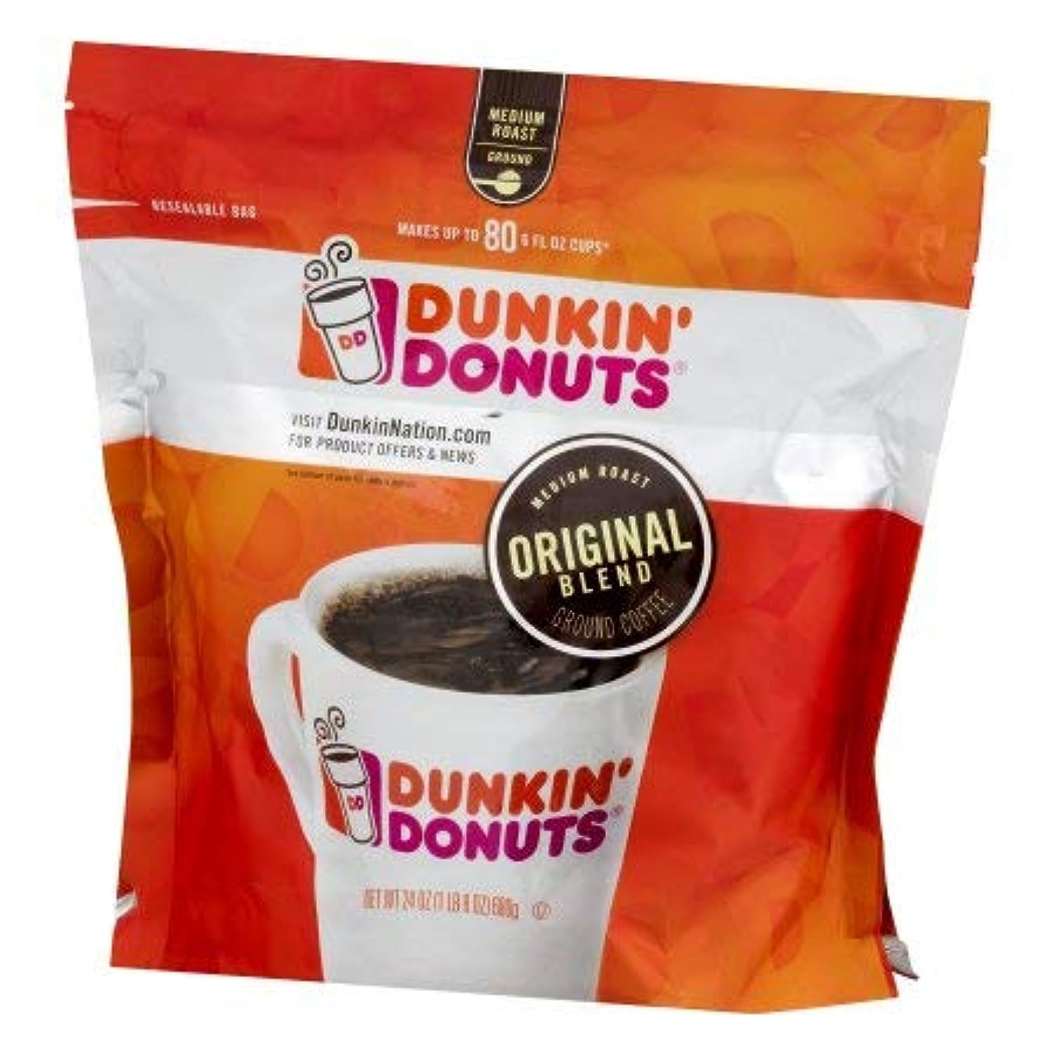 Dunkin' Original Blend Medium Roast Ground Coffee, 12 Ounces