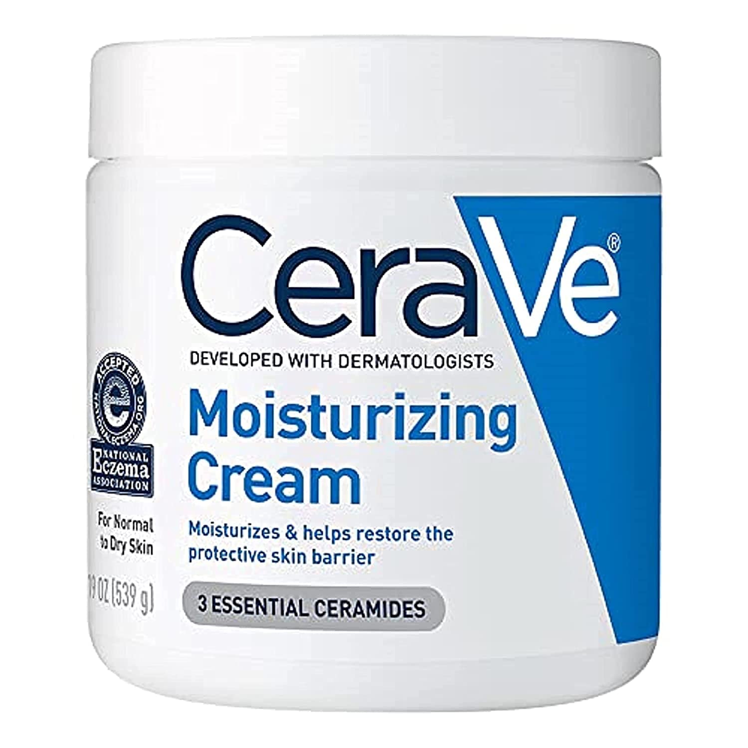 Cerave Moisturizing Cream | Body and Face Moisturizer for Dry Skin | Body Cream with Hyaluronic Acid and Ceramides | Hydrating Moisturizer | Fragrance Free Non-Comedogenic | 19 Ounce