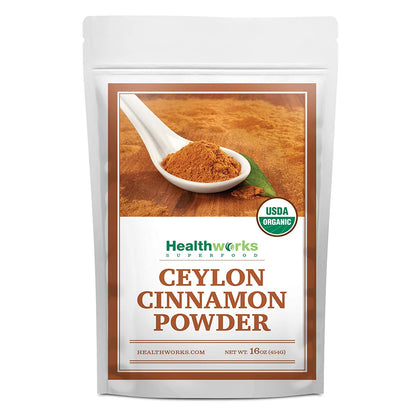 Cinnamon Powder Ceylon Raw Organic, 1 Lb (16 Oz)