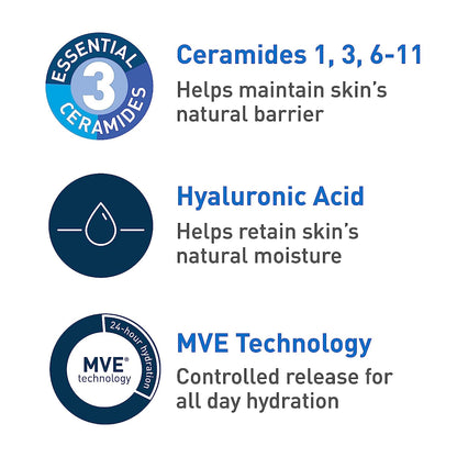 Cerave Hydrating Facial Cleanser | Moisturizing Non-Foaming Face Wash with Hyaluronic Acid, Ceramides and Glycerin | Fragrance Free Paraben Free | 16 Fluid Ounce