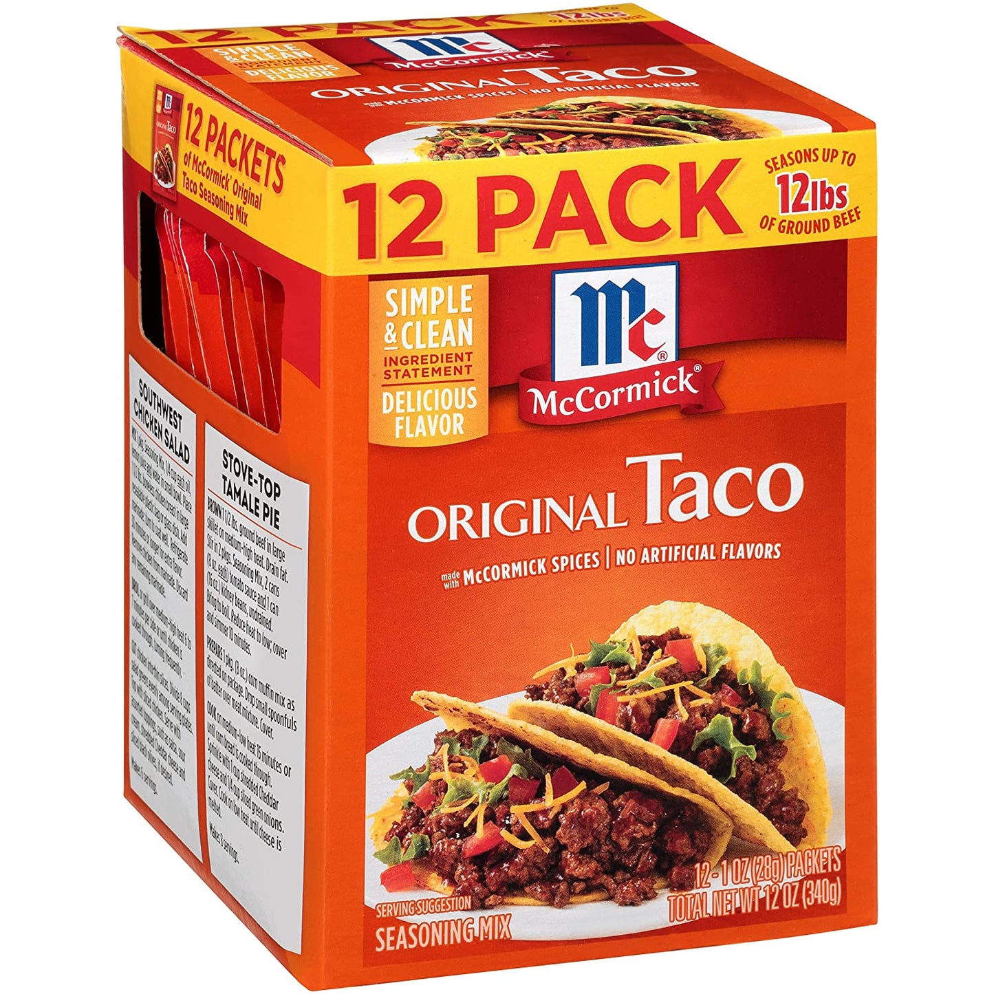 Mccormick Original Taco Seasoning Mix, 1 Ounce (Pack of 12)