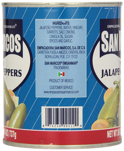 San Marcos Whole Jalapeño Peppers, 26 Oz