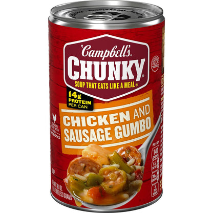 Campbell'S Chunky Soup, Chicken and Sausage Gumbo, 18.8 Oz Can