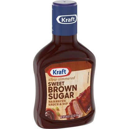 Kraft Sweet Brown Sugar Slow-Simmered Barbecue Sauce, 18 Oz Bottle