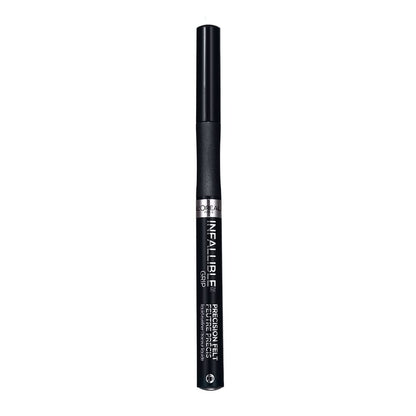 L’Oréal Paris Cosmetics Infallible Grip Precision Felt Eyeliner, Smudge Resistant, Long Lasting Waterproof Eyeliner, Black, Black, 0.03 Fl Oz