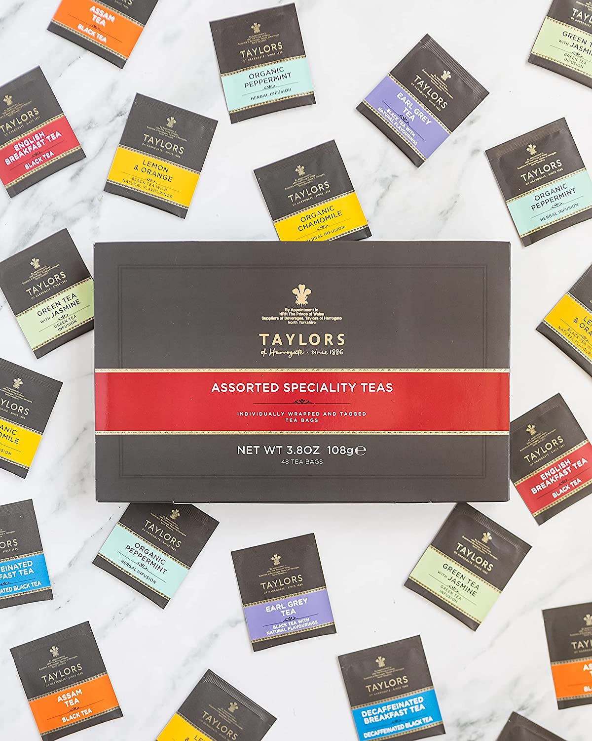 Taylors of Harrogate Assorted Specialty Teas Box , Tea Bags, 48 Ct