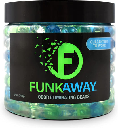 Funkaway Odor Eliminating Beads, 12 Oz., Supercharged Odor Absorbing Beads for the House, Car or Gym, Eliminate Smoke, Pet and Bathroom Odors for Long-Lasting Results