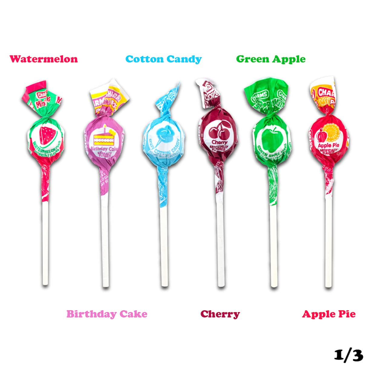 Tootsie Roll Charms Mini Pops - 4.5 Lb Holiday Size Bag of Individually Wrapped Fruity Hard Candy Lollipops in 18 Fun Flavors - Peanut and Gluten Free, 400 Count