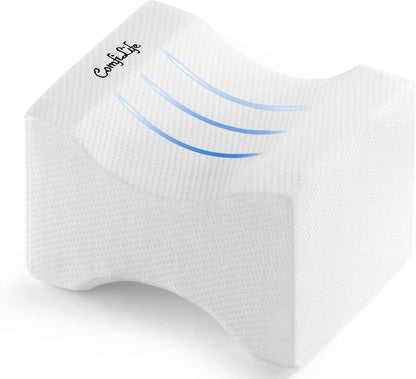 Comfilife Orthopedic Knee and Leg Pillow for Side Sleepers Sleeping - 100% Memory Foam for Back Pain, Hip Pain Relief