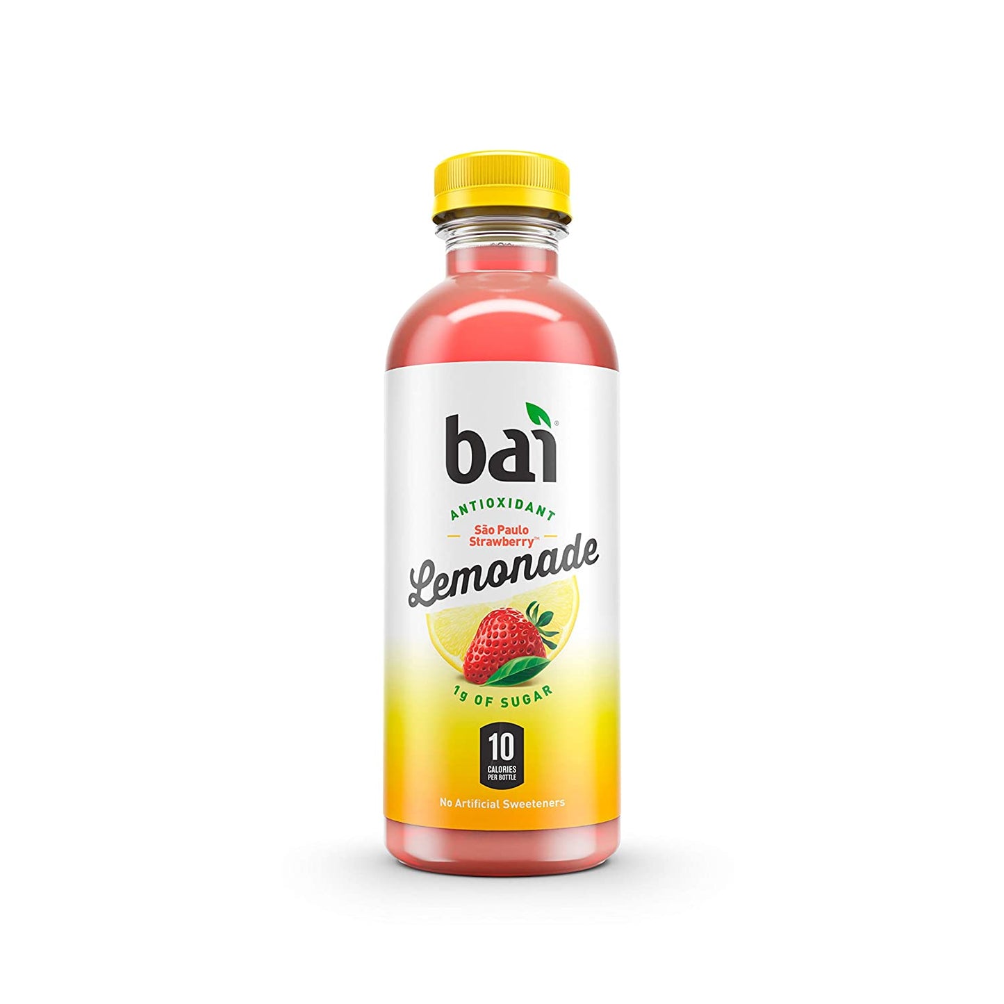 Bai Flavored Water, São Paulo Strawberry Lemonade, Antioxidant Infused Drinks, 18 Fl Oz (Pack of 12)