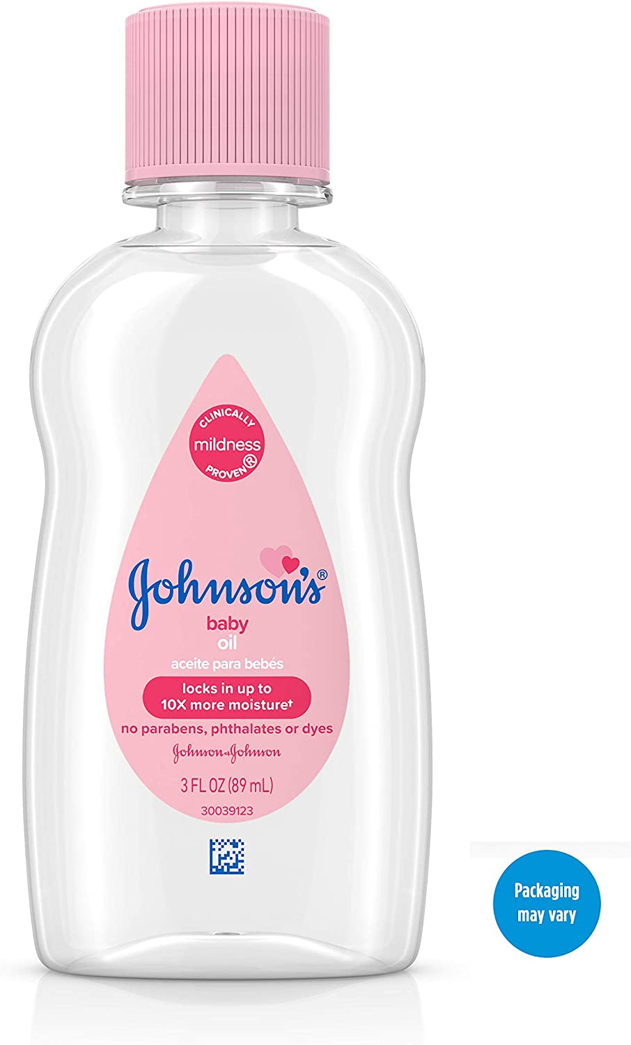 Johnson & Johnson Baby Oil, Pure Mineral Oil to Prevent Moisture Loss, Hypoallergenic, Original 3 Fl. Oz