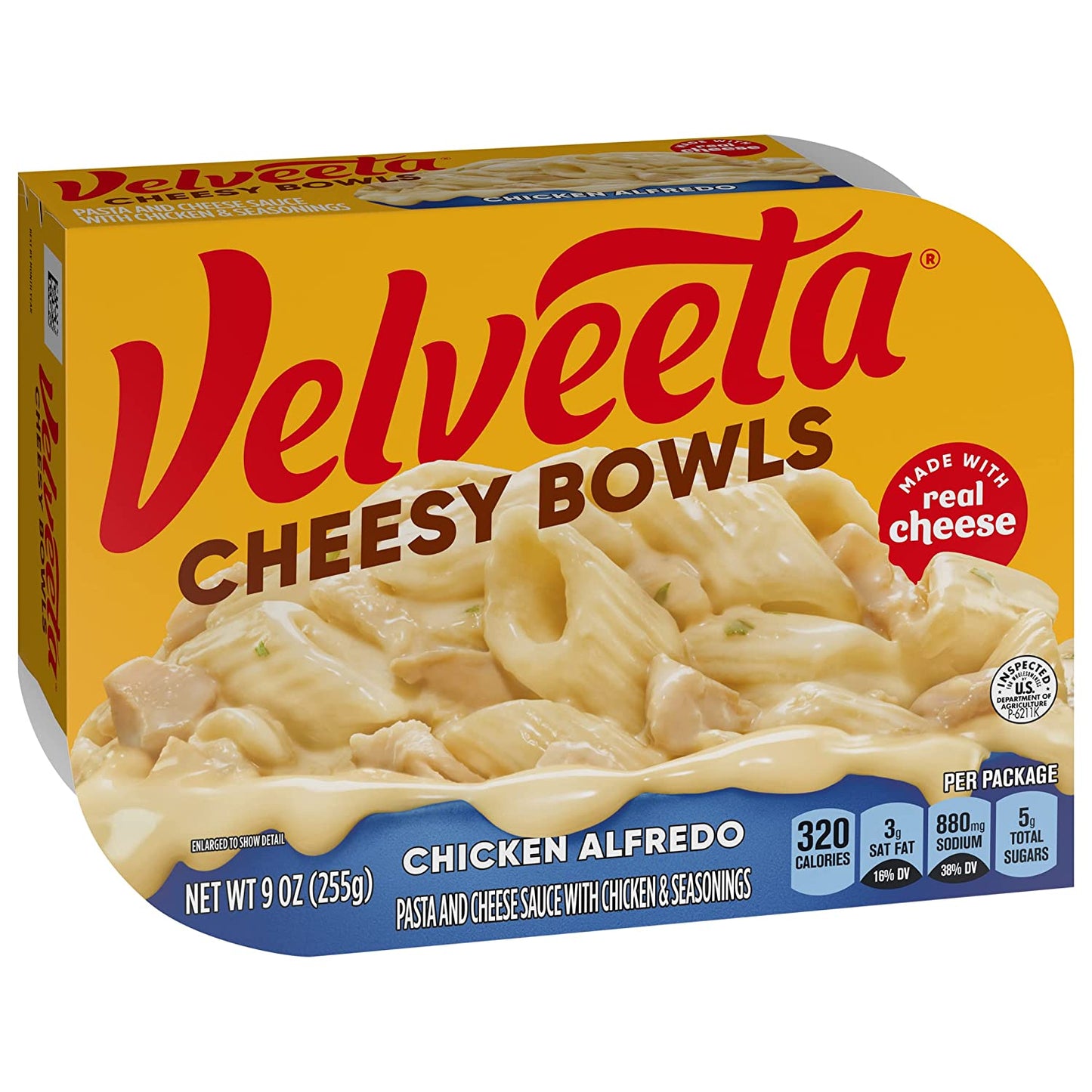 Kraft Velveeta Cheesy Bowls Singles Chicken Alfredo (9 Ox Box)