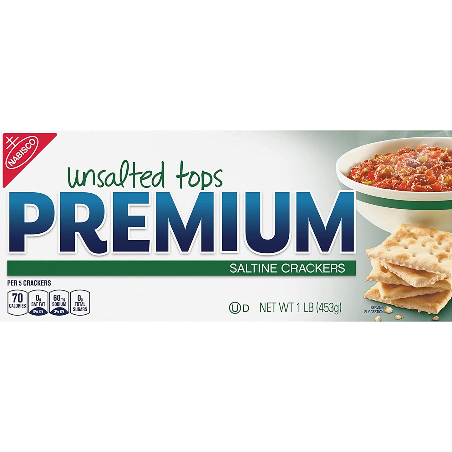 Premium Unsalted Tops Saltine Crackers, 12 - 16 Ounce Boxes (Pack of 12)