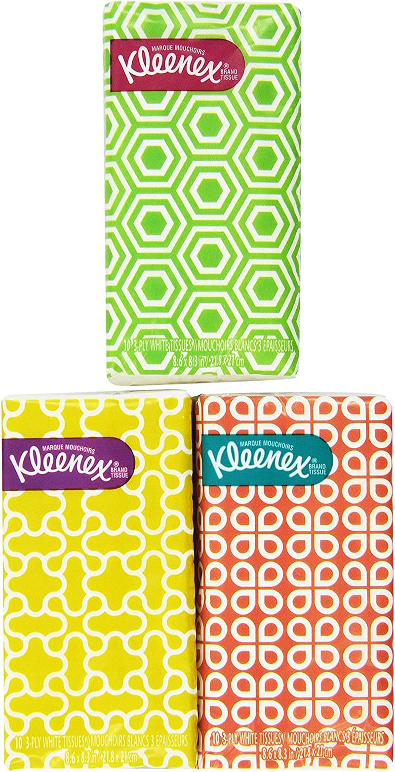 Kimberly-Clark Kleenex 3-Ply Pocket Packs Facial Tissues, 8 Count