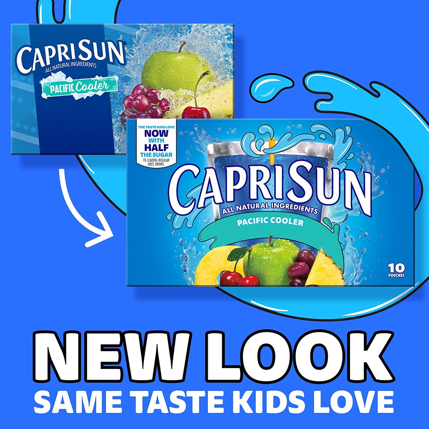 Capri Sun Pacific Cooler Mixed Fruit Juice Box Pouches, 10 Ct Box, 6 Fl Oz Pouches