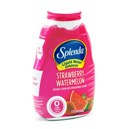 SPLENDA Liquid Water Enhancer Drops, Sugar Free, Zero Calorie, Natural Flavor, Concentrated Drink Mix, 3.11 Fl Oz Each Bottle (Strawberry Watermelon, 2 Pack)