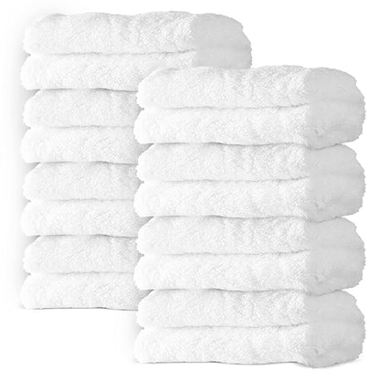 8 Pack Large Burp Cloths for Baby - 20" by 10" Ultra Absorbent Burping Cloth, Washcloths, Newborn Towel - Milk Spit up Rags Burp Clothes for Unisex, Boy, Girl (White)