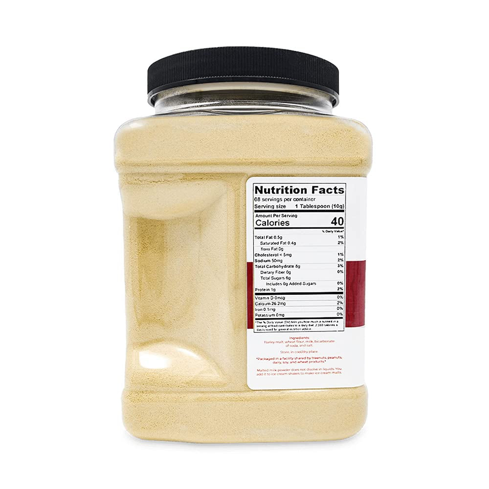 Old Fashioned Malted Milk Powder, 1.5 Lbs Plastic Jar