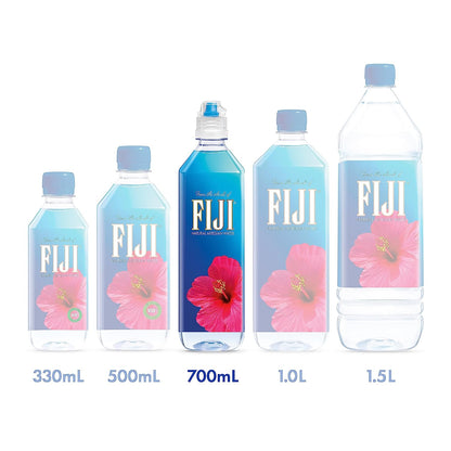 FIJI Natural Artesian Bottled Water 700 Ml / 23.7 Fl Ounce (Pack of 12) - Sports Cap