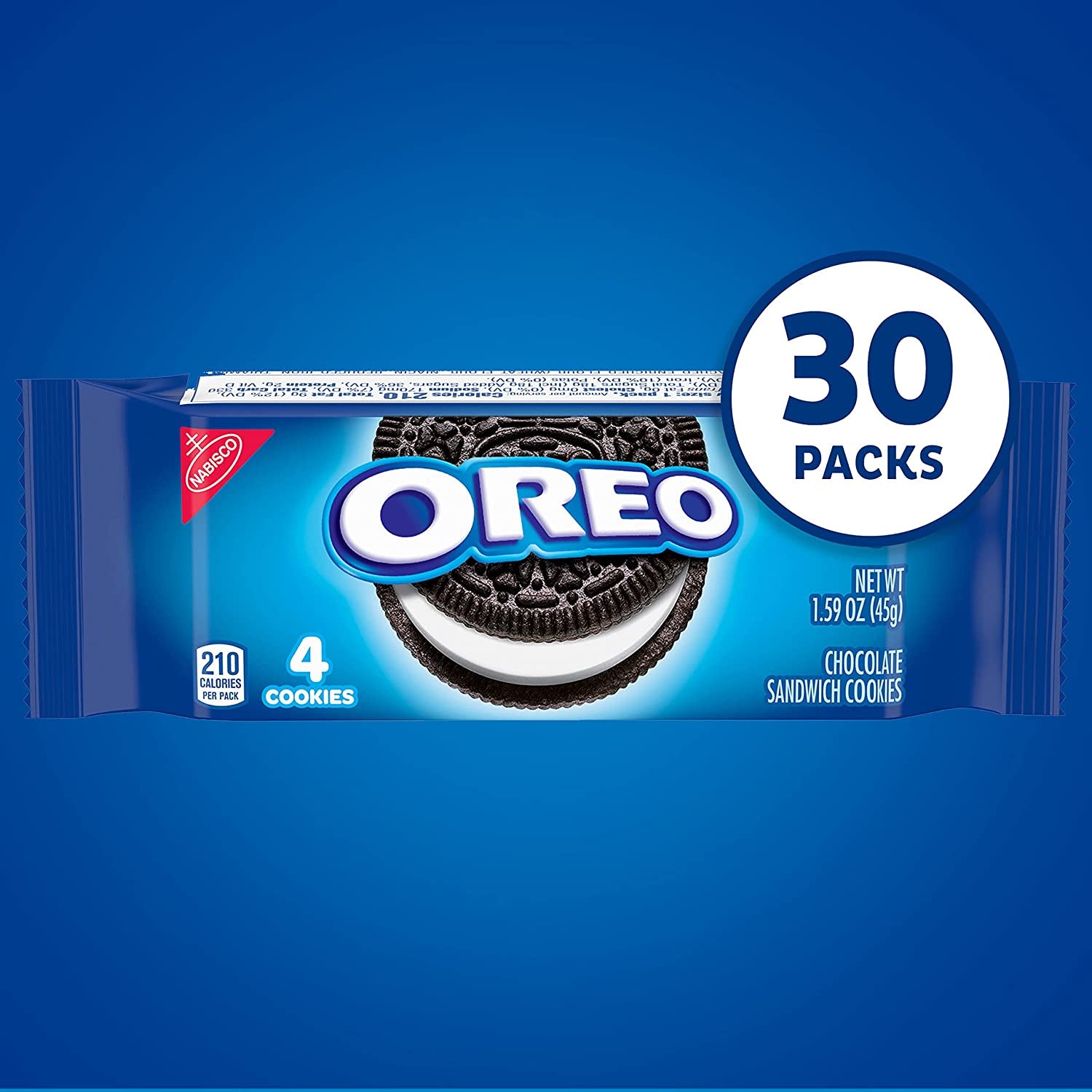 OREO Chocolate Sandwich Cookies, 30 - 1.59 Oz Snack Packs