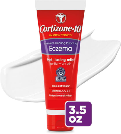 Cortizone 10 Maximum Strength Intensive Healing Lotion for Eczema, 1% Hydrocortisone, 3.5 Oz.