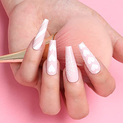 Long Fake Nails - Clear Acrylic Coffin Shaped Ballerina Nails Tips Btartbox 500Pcs Full Cover False Artificial Nails with Case for Salons and DIY Nail Art, 10 Sizes