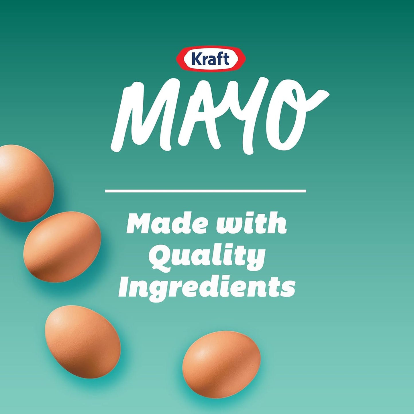 Kraft Real Mayo Creamy & Smooth Mayonnaise | Classic Spreadable Condiment for Sandwiches | Salads and Dips | Made with Cage-Free Eggs | 12 Fl Oz Bottle