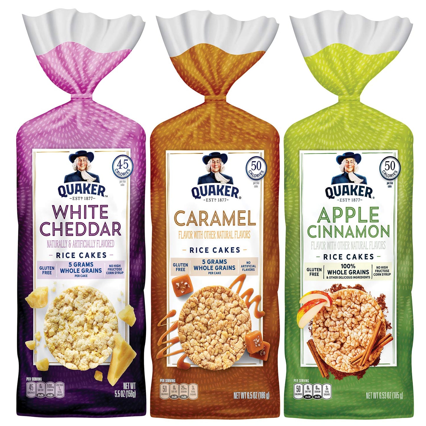 Quaker Rice Cakes, Variety Pack, Gluten Free, 6 Bags