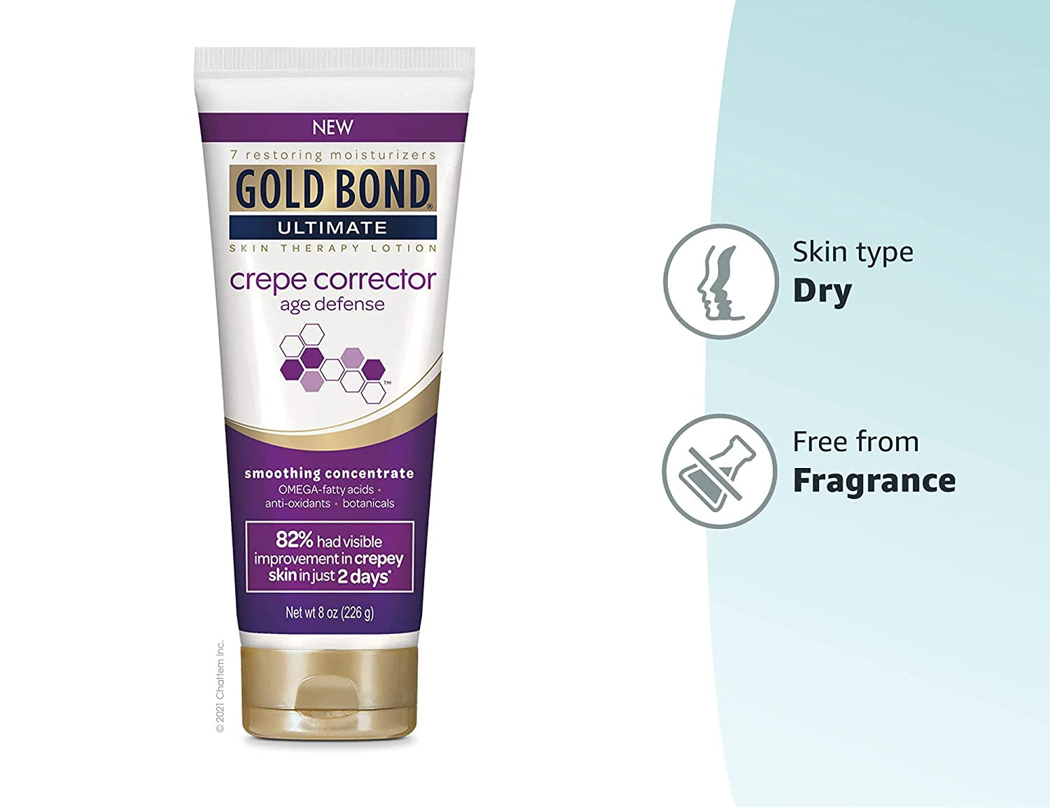 Gold Bond Age Renew Crepe Corrector Body Lotion, Replenishing & Smoothing Formula, 8 Oz.