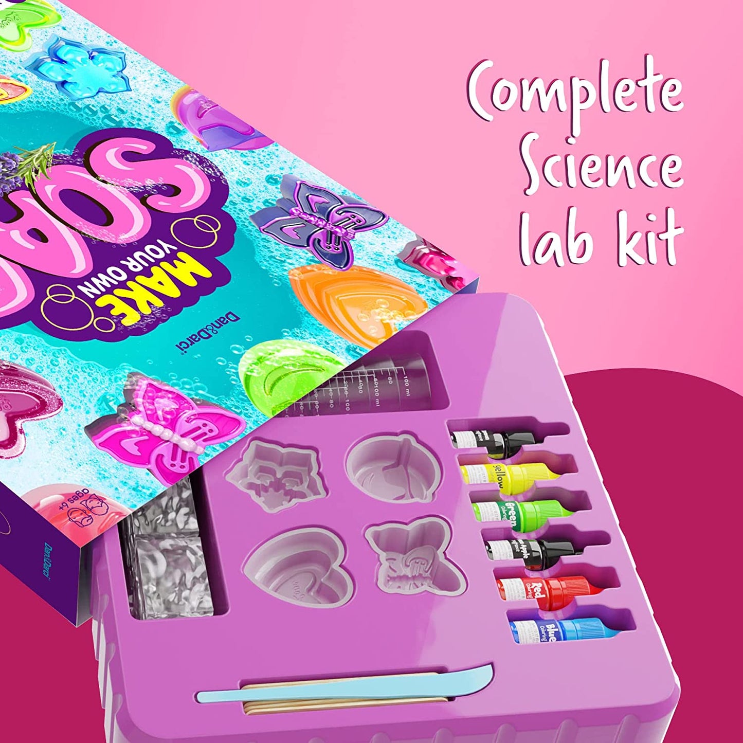 Dan&Darci Soap Making Kit for Kids - Crafts Science Toys - Birthday Gifts for Girls and Boys Age 6-12 Years Old Girl DIY - Best Educational Activity Gift