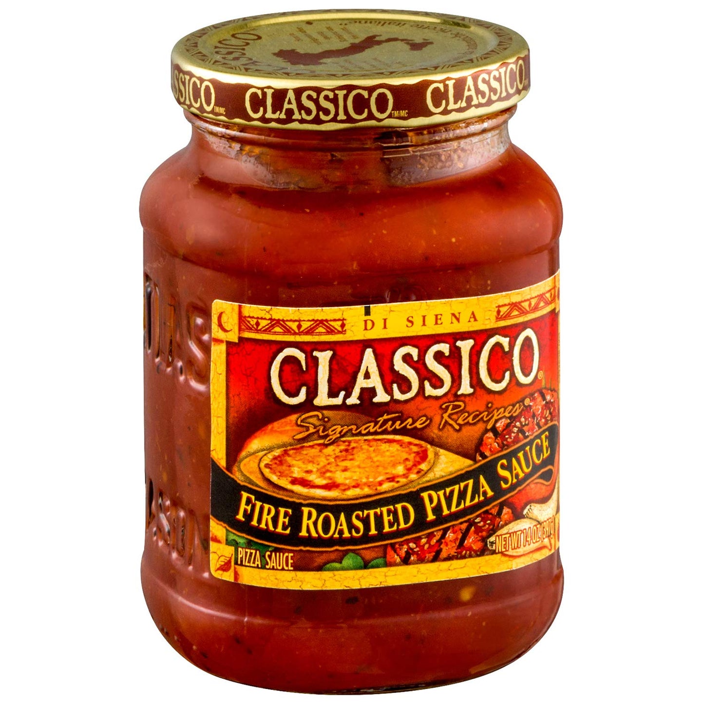 Classico Signature Recipes Fire Roasted Pizza Sauce 14 Oz Jar