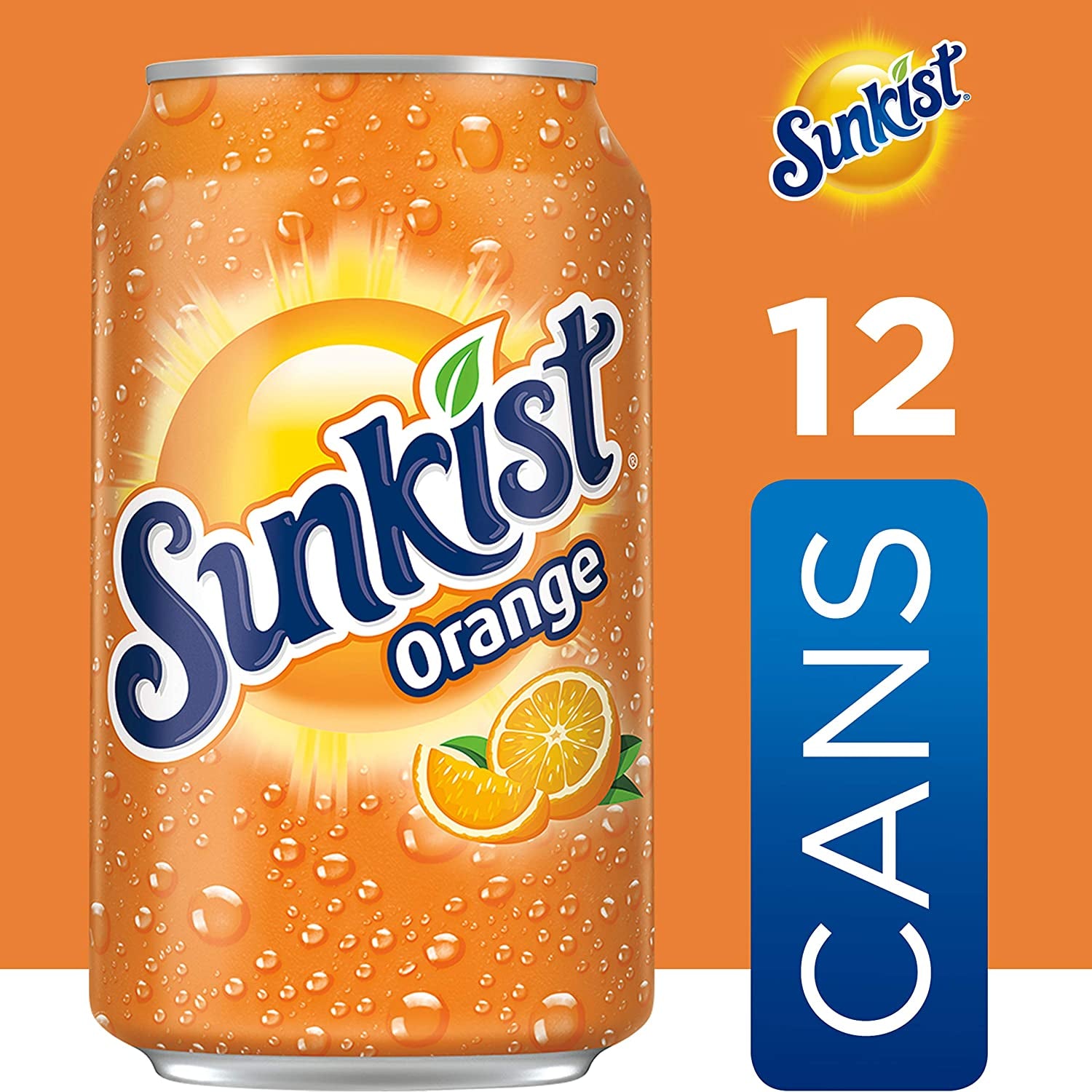 Sunkist Orange Soda, 12 Fl Oz Cans, 12 Pack