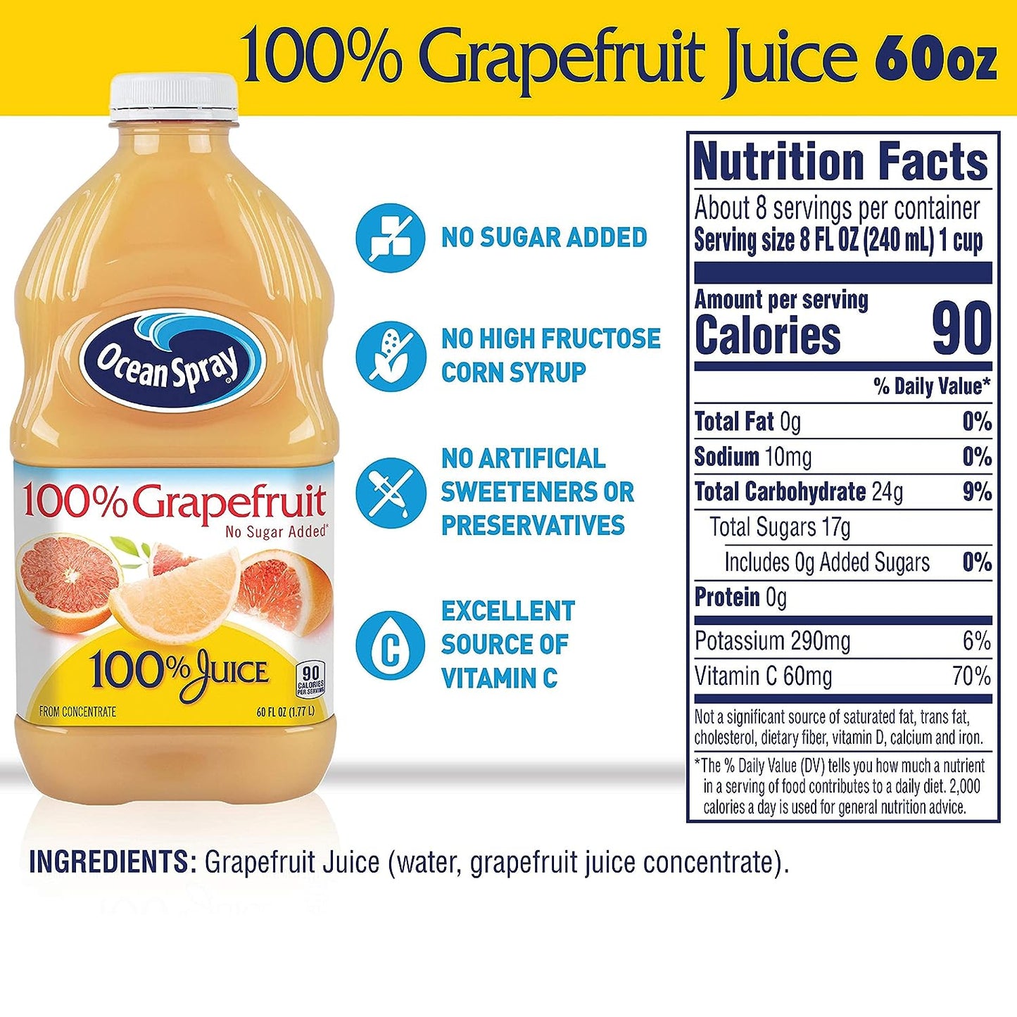 100% Grapefruit Juice, 60 Fl. Oz.