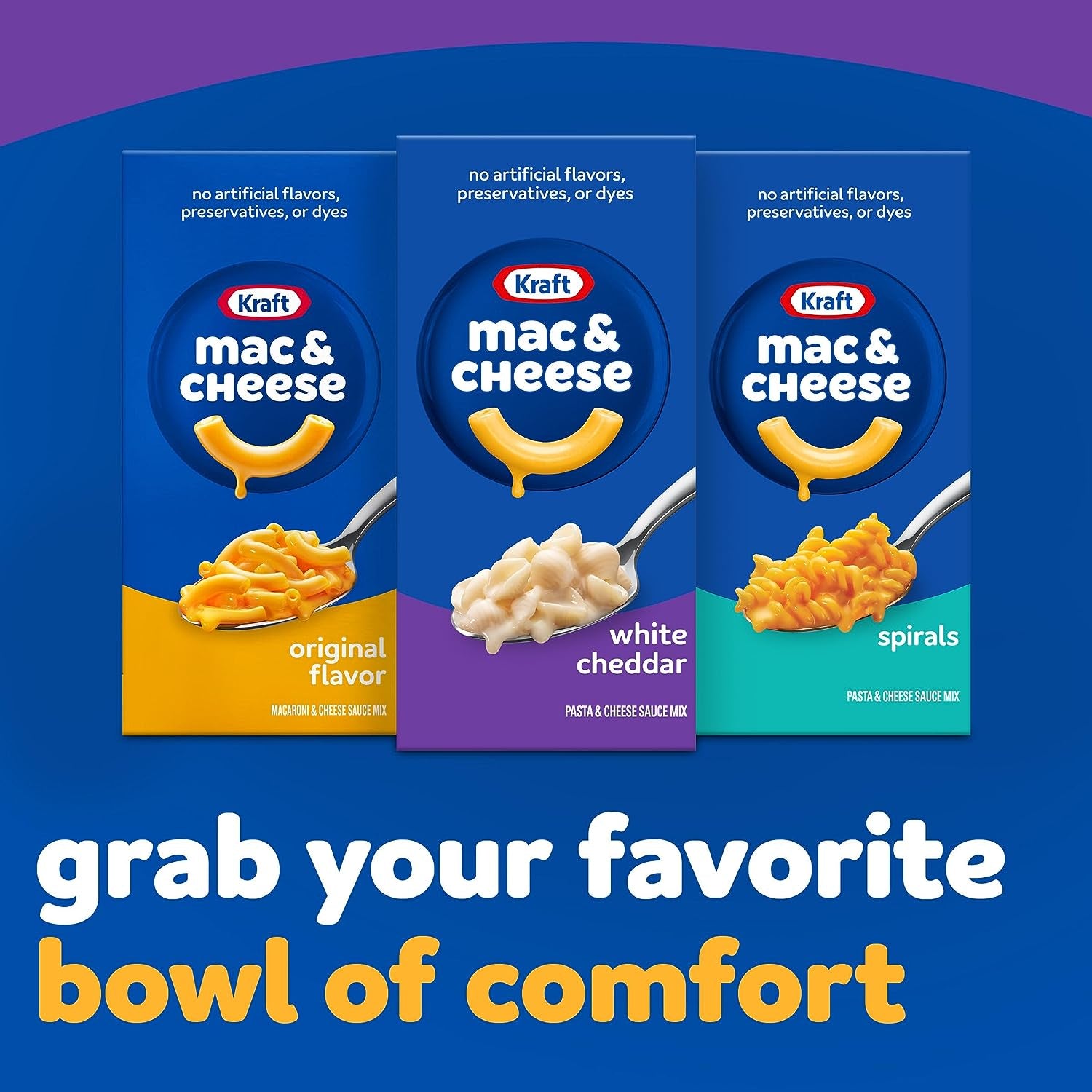 Kraft White Cheddar Macaroni & Cheese Dinner with Pasta Shells, 7.3 Oz Box