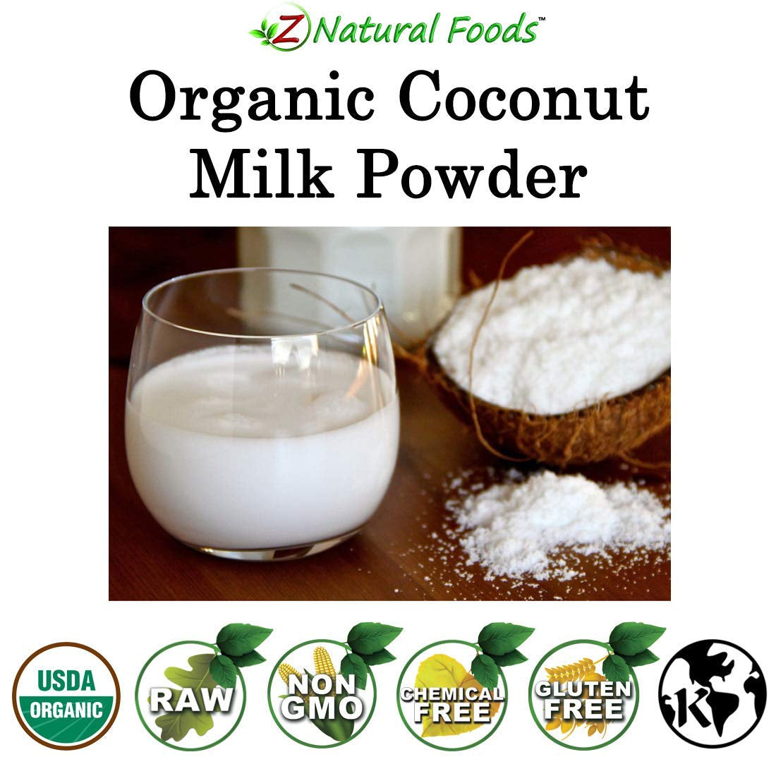 Organic Coconut Milk Powder, Lactose Free Milk, 1 Lb