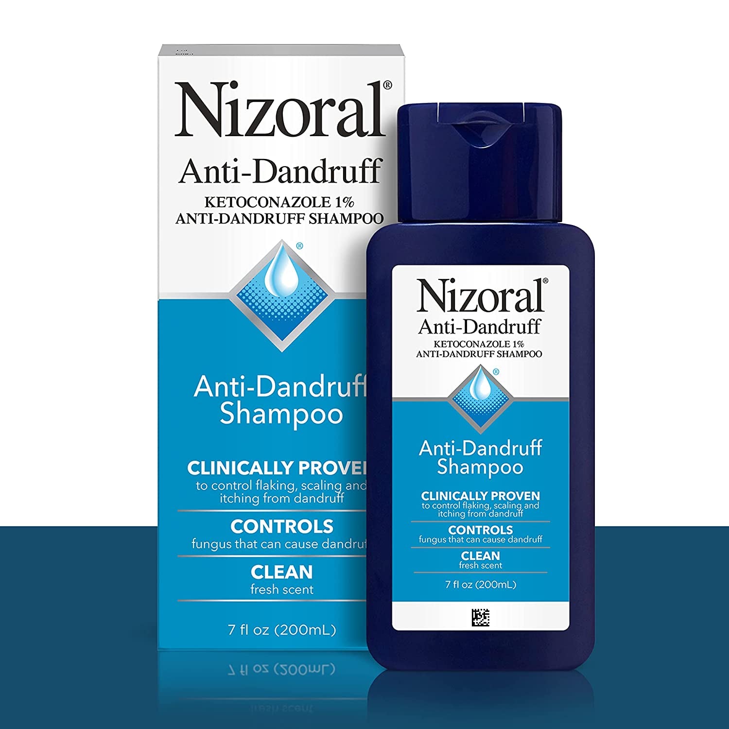 Nizoral Anti-Dandruff Shampoo with 1% Ketoconazole, Fresh Scent, 7 Fl Oz