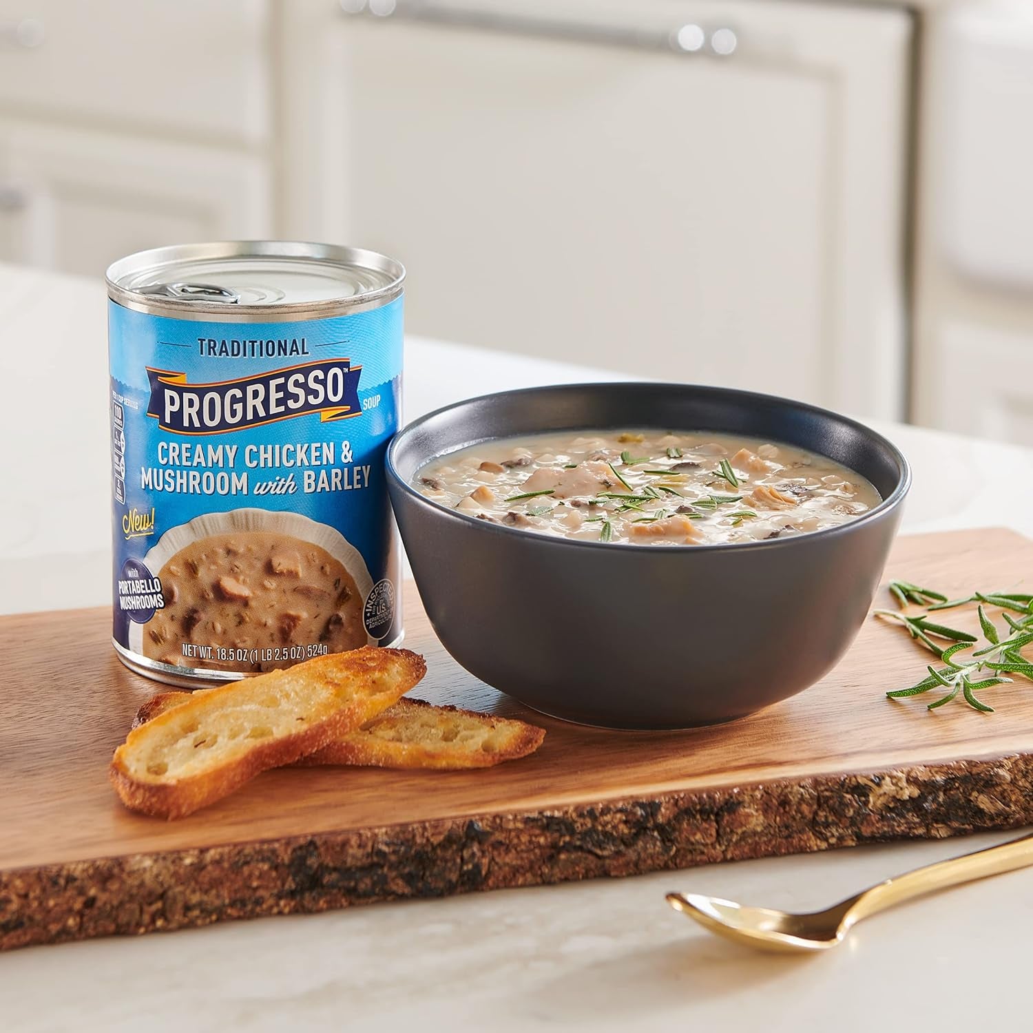 Progresso Traditional Creamy Chicken & Mushroom with Barley Soup, 18.5 Oz.